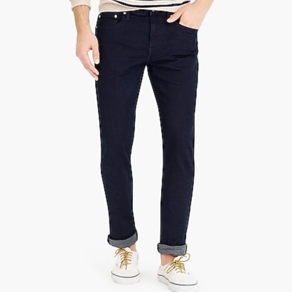 NWOT J crew 484 slim fit stretch jeans deep lake wash 33 x 32 - Picture 1 of 5